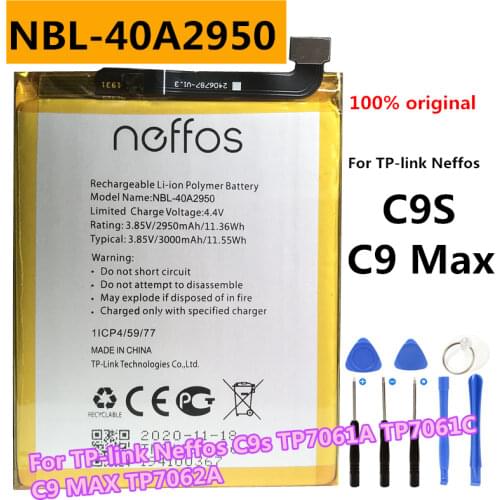 NEW Original NBL-40A2950 Battery For TP-link Neffos C9s TP7061A TP7061C Mobile Phone NEW 3000mAh Batteries