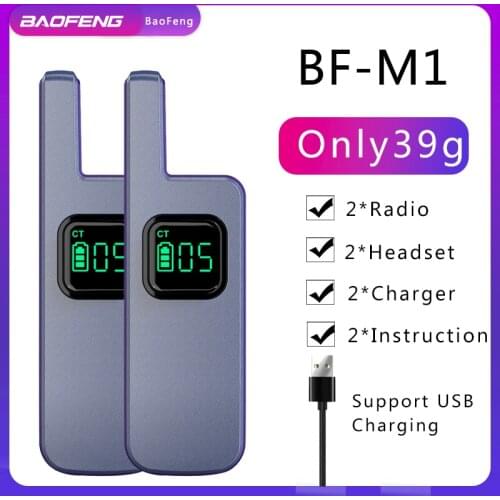 1/2pcs baofeng walkie talkie M1/M2 UHF 400-470MHz 16CH Portable Two Way Radio with Headset 888S transceiver Surport USB Charging