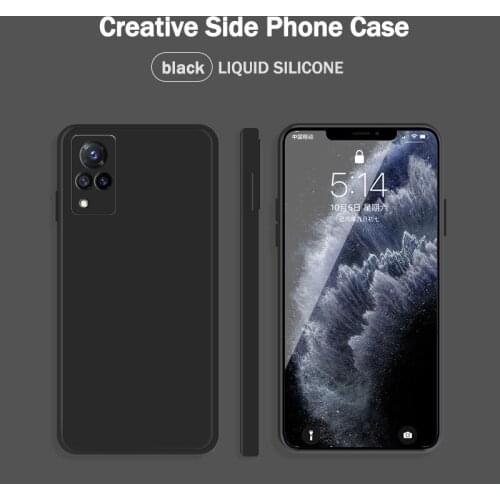 Straight Edge Style Soft Handfeeling Gel Silicone Shockproof Phone Case for Vivo S9 Dustproof Back Cover