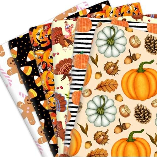 50*145cm Christmas Santa Pumpkin 100% Pure Cotton Fabric Material Patchwork Sewing Quilting Needlework DIY Cloth