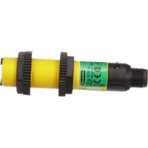 S18SP6FF100Q Photoelectric, Fixed-Field, 18mm Plastic, In: 10-30 VDC, Out: PNP, 4" Range, QD 30884