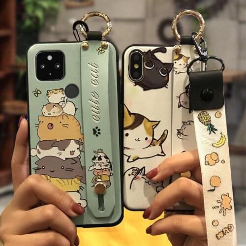 Silicone For Girls Phone Case For Google Pixel 4A 5G Soft Case Soft Wristband Anti-dust TPU