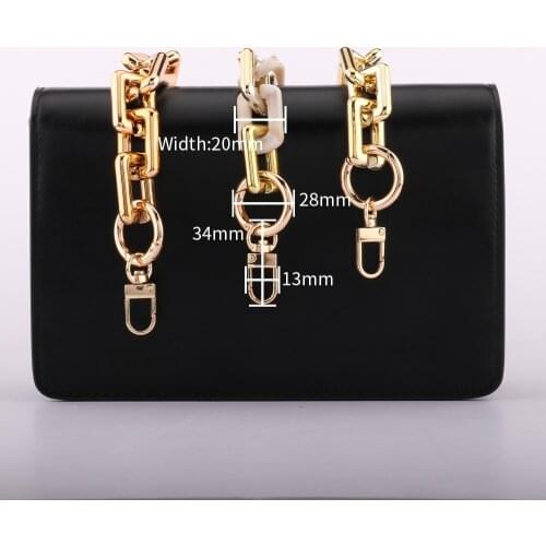 Belt Bag DIY Transformation Acrylic Resin Bag Chain Decoration Gold Shoulder Strap Bag Strap Accessories Crossbody Bag Chain