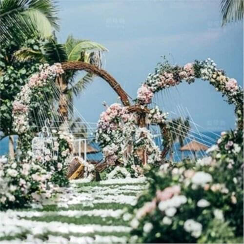 Wedding prop metal ring shelf artificial flower wall circle stand door wedding background decor metal arch 4 sizes flower stand