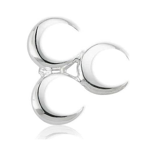 Tevuli 925 Sterling Silver Three Crescent Badge