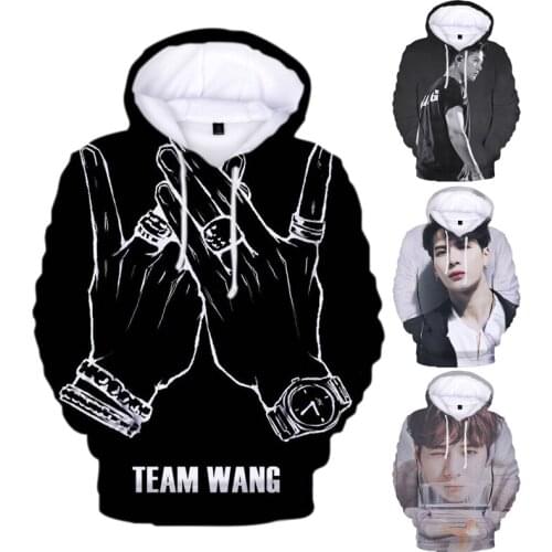 Kpop Team Jackson Wang Got7 Hoodies Women Men Pullover Hooded Couples Streetwear Casual Sweatshirts Fashion Hip Hop Tracksuits