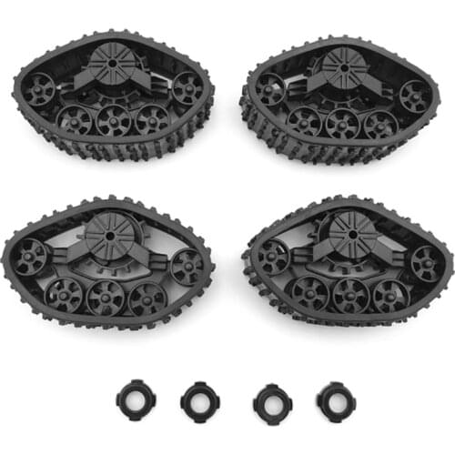 4pcs/set Military Truck Track Wheels Snow Tires Replacement Parts for RC Crawler Car DIY Modified Upgrade Accessories