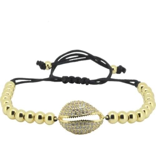 Anil Arjandas Bracelets for Women Jewelry, Black Cord 4mm CZ Round Ball Brass Beads Braiding Macrame Charm Bracelet Femme