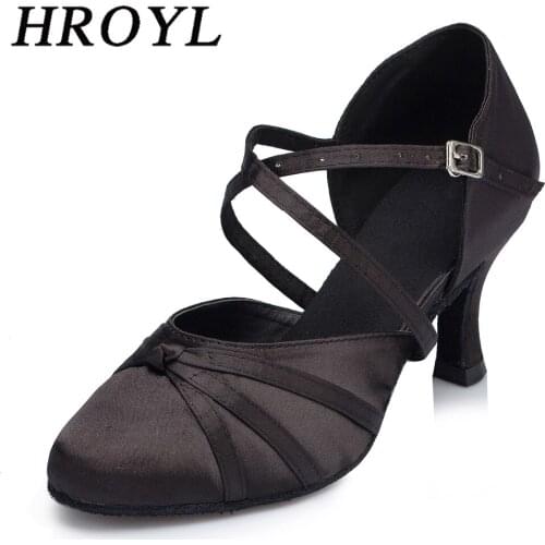 Ballroom Dance Shoes For Women Girls Ladies Tango/Ballroom/Latin/Modern Heeled Classic Satin Indoor Dancing Shoes Dropshipping
