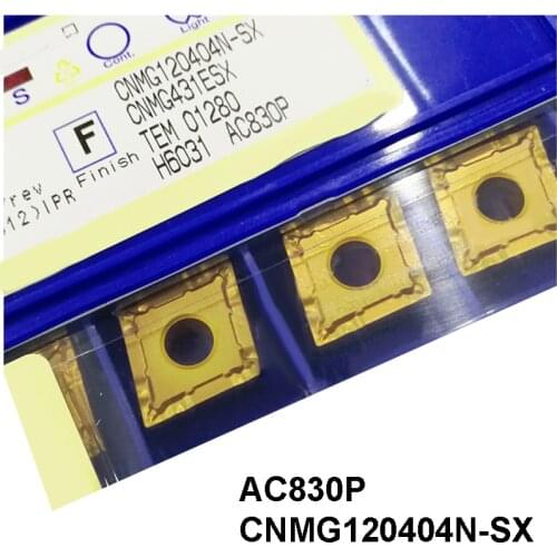 100% Original CNMG120404N-SX AC830P CNMG120404 CNMG 120404 Lathe Cutter CNMG1204 Carbide Inserts CNC Turning Tools