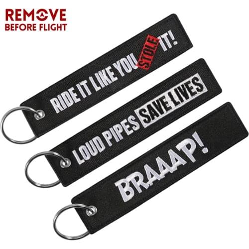 3PCS Motorcycle Cars Keychain Embroidery Letter Black Key chain Key Holder Moto llaveros Key Fobs OEM ATV Keyring