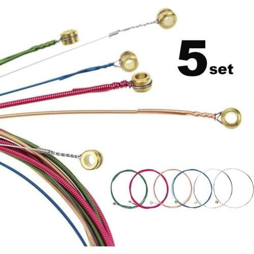 5set/lot Replacement Steel Acoustic Classic Guitar Strings Multi-colored