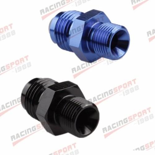 6AN AN-6 To M12 x 1.0 Metric Straight Flare Male Fitting Adapter Black/BLUE