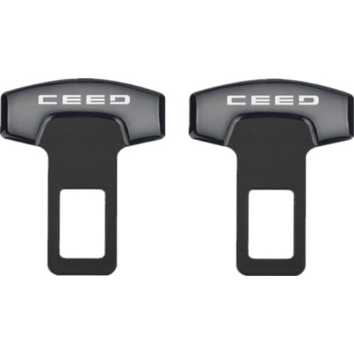 For Kia Ceed Rio 3 4 Sorento Cerato Accessories Safety Belt Buckles Car Seat Safty Belt Alarm Canceler Stopper 2pcs