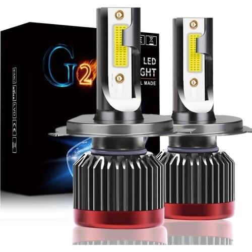 Auto Car Accessories 2PCS H4 Led Headlights Mini Auto Car Headlights Lamp Fog Lights High Low Beam 6000k 8000ML During Car Light