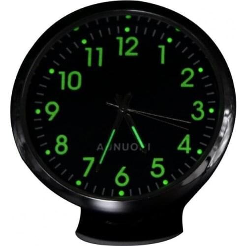 Car Quartz Dial Hygrometer Time Clock Temperature Thermometer Moisture Meter