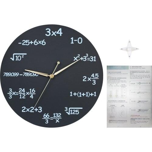 Silent Clocks Wall For Home Classroom Library Study Room 7.5In Numeral Design Cartoon Style Wooden Decorative Round Wall Clock