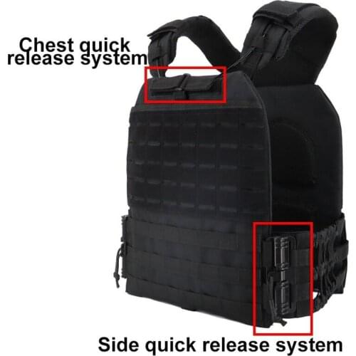 Quick Release Lightweight Military Molle Modular Soft Hard Armor Tactical Plate Carrier Vest