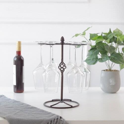 Wine Bottle Holder Wine Rack Champagne Bottles Stand Glass Cup Holder Display Hanging Drinking Glasses Stemware Rack Shelf