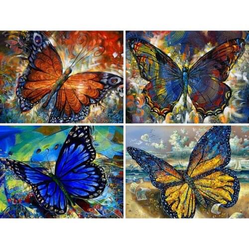 DIY 5D Diamond Painting Animal Butterfly Cross Stitch Kit Full Drill Diamond Embroidery Mosaic Picture of Rhinestones Home Decor