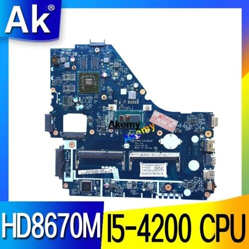 E1-572G mainboard For Acer E1-572 V5-561G Motherboard V5WE2 LA-9531P I5-4200 CPU HD8670M GPU Test work 100% original
