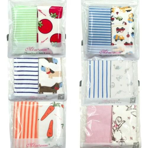 H01 Baby small square newborn baby feeding towel Cotton and gauze double-sided double-layer increase 30 * 30cm two pieces