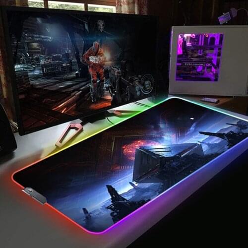 Destiny 2 Mousepad Rgb Keyboard Pad Mouse Mat LED Gaming Accessories Pc Gamer Mause Pad Anime Mouse Mats Xxl Computer Desk Mice