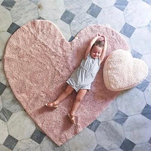 Heart Shape Baby Play Mat Cotton Baby Activity Gym Playmat Kids Carpet Rug Tapis Enfant Baby Room Accessories Toys for Children