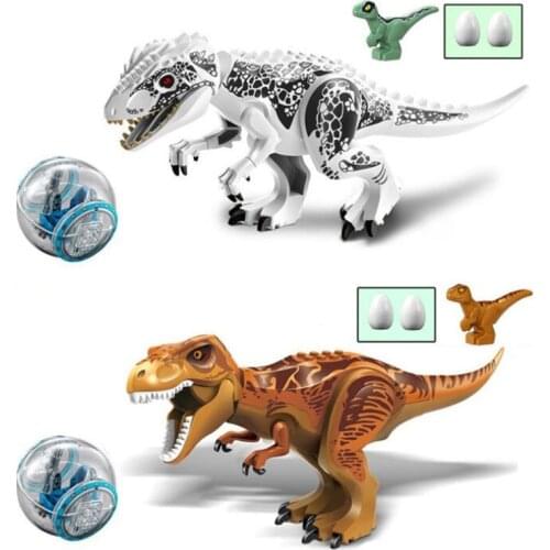 Jurassic Dinosaur Building Block Toy Figure World Park Dinosaur Indoraptor Velociraptor Triceratop T-Rex World Dino Brick model