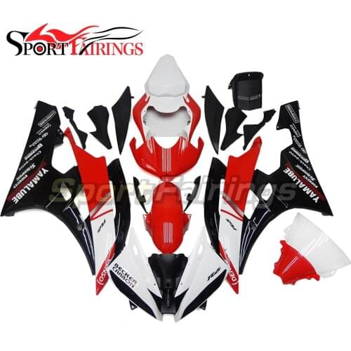 Red White Black Injection Fairings For Yamaha YZF600 R6 06 07 2006 2007 Plastics ABS Motorcycle Full Fairing Kit Bodywork New