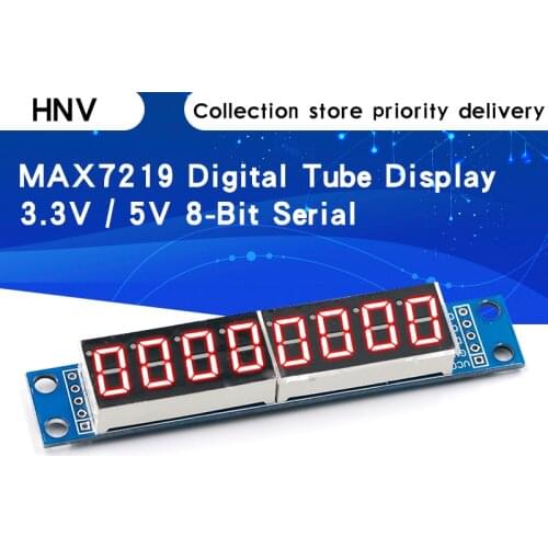 MAX7219 LED Dot Matrix 8 Digit Digital Tube Display Control Module 3.3V 5V Microcontroller Serial Driver 7-segment