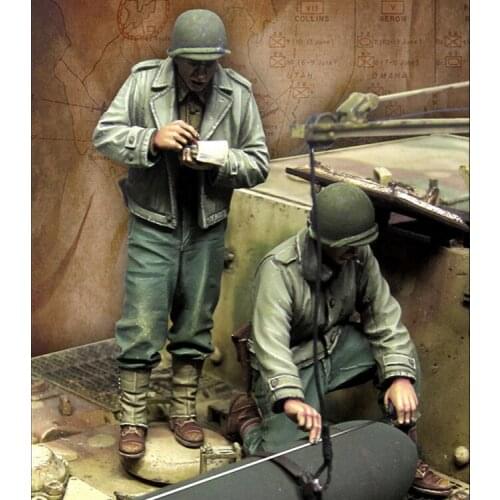 1/35 Resin Model figure GK Soldier US infantry. WW2 Military theme of WWII Unassembled and unpainted kit