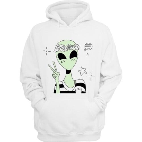 Alien kpop clothing Hoodies women 2018 Autumn Winter Warm tops Sweatshirt Loose Fit womens Hoodie V4014