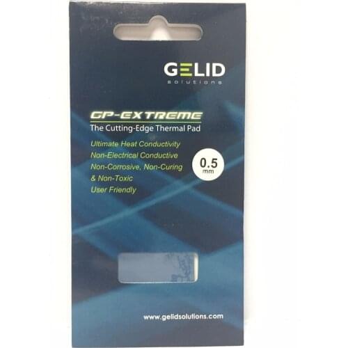 GELID GP-EXTREME 80X40 0.5mm PC CPU GPU Heatsink Cooling North and South Bridge Video card Thermal Pad Conductivity W/MK12