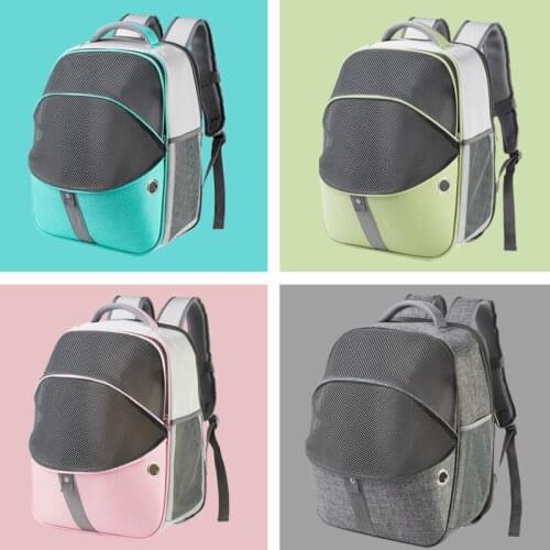 Pet Transport Bag Carrying Oxford Fabric Portable Backpack Breathable Mesh Outgoing Travel Collapsible Dog Backpack