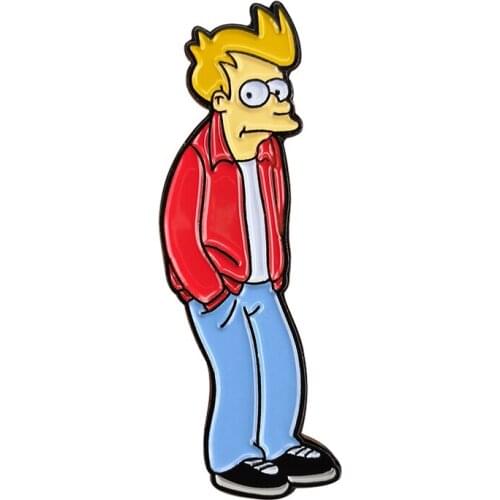 Philip J. Fry enamel Pin science fiction sitcom brooch
