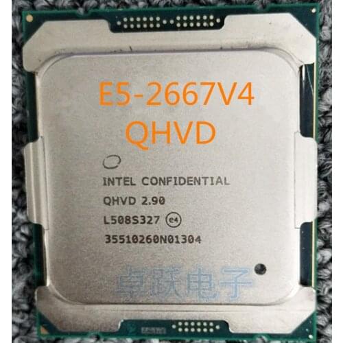 E5-2667V4 Original Intel Xeon ES Version E5 2667 V4 QHVD 2.90GHZ 8-Core 20M FCLGA2011-3 135W Processor free shipping