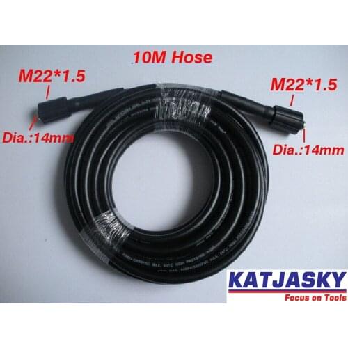 Car washer hose 10m 32.8' 400Bar 5800PSI,two ends are M22*1.5*14mm , high pressure washer hose spray water