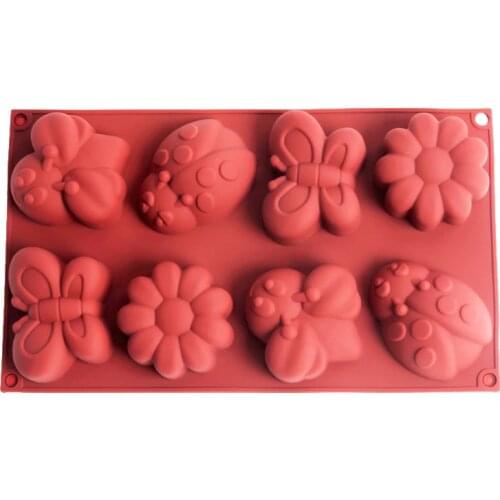 Silicone Soap Molds 8-Cavity DIY Chocolate Candy Making Mould Cake Baking Tools
