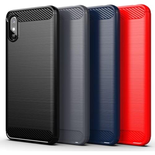 Silicone Case For Redmi 9A ShockProof Fitted Carbon Fiber TPU Phone Durable Cover For Xiaomi Redmi 9A Case shell