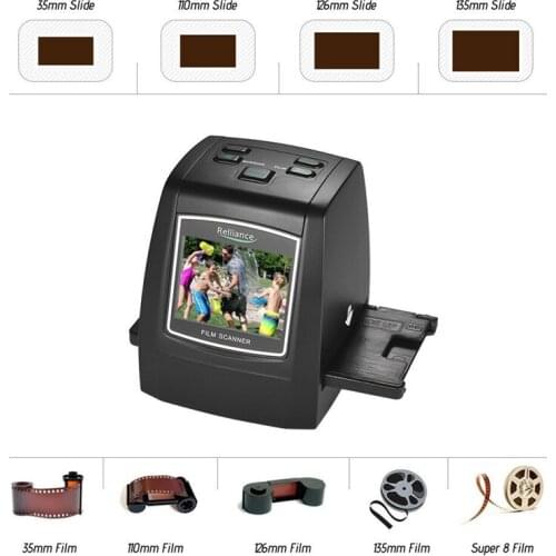 35mm 135mm Negative Film Scanner ProtableSlide Film Converter Photo Digital Image Viewer 2.4" LCD Build-in Editing Software