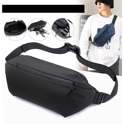 Fashion Men Crossbody Bags 2021 New Chest Bag Nylon Solid Color Waist Pack Men Short Travel Bag Phone Pouch Trend Belt Purse