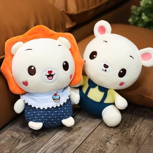 25cm Super Kawaii Bear Elephant Plush Toy Stuffed Penguin Lion Animals Doll Placating Toy Bed Sleeping Gift for Children