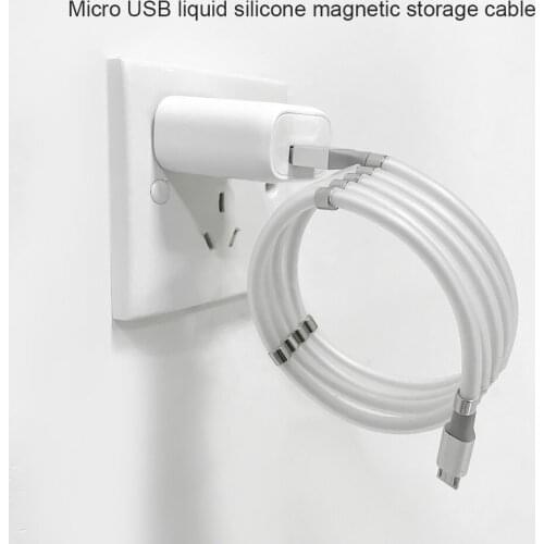 Type C Micro USB 90cm Cable Magnetic Adsorption Charging Cable For Mobile Phone Charger Fast Magnet Cable USB C Data Cord