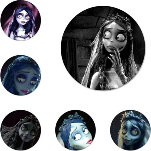 Corpse Bride Emily Badge Brooch Pin Accessories For Clothes Backpack Decoration gift 58mm