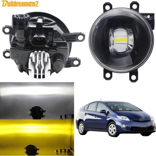 Fog Light Assembly For Toyota Prius Plus C V 2011-2015 Car 30W Front Bumper LED Lens Fog Lamp DRL Daytime Running Light H11 12V