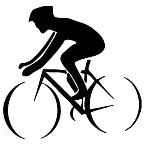 10.8CM*10.4CM Life Is Like Riding a Bicycle Car Sticker Vinyl Black/Silver S9-0222