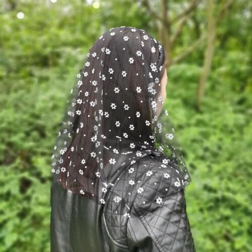 Womens bandana Infinity chapel veils Mantilla Schleier lace fashion scarf einzigartige Headwraps design Floral print poncho