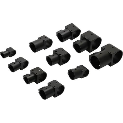 1PC Tripod 20 to 20mm/25 to 25mm/30 to 30mm/40 to 40mm Aluminum Alloy Tee Joint Carbon Tube Three-way Connector for RC Plant UAV