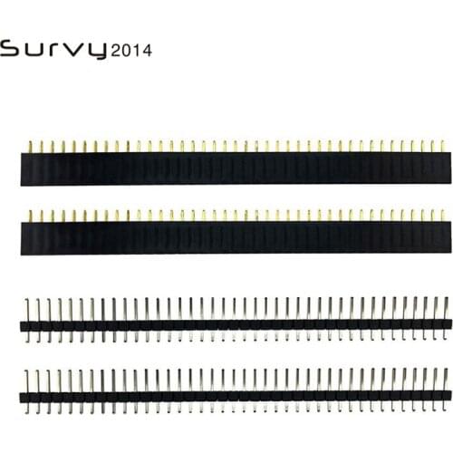 10PCS Pin Header Male&Female 40pin 2.54mm Header Socket Single Row Strip Kit PCB BAF